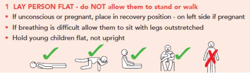Lay person flat 